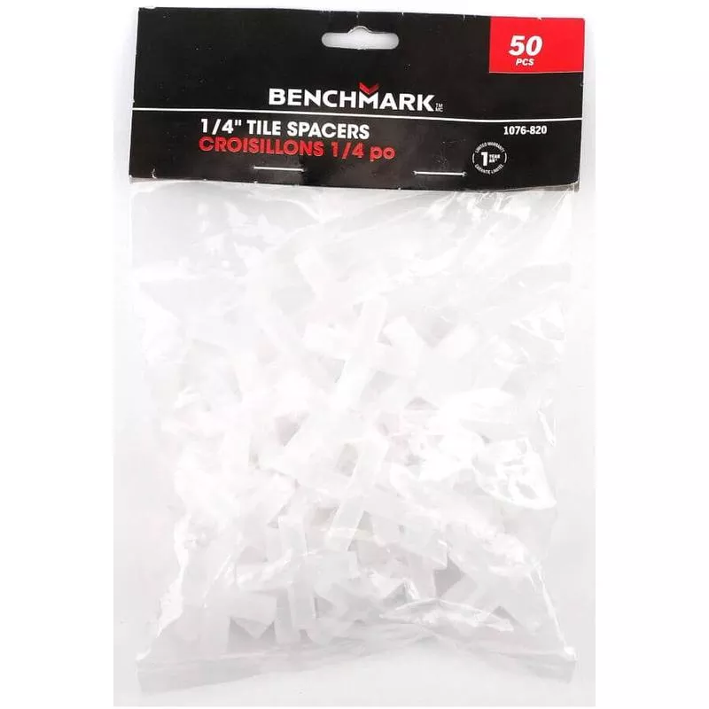 1/4" Cross Tile Spacers - 50 Pack