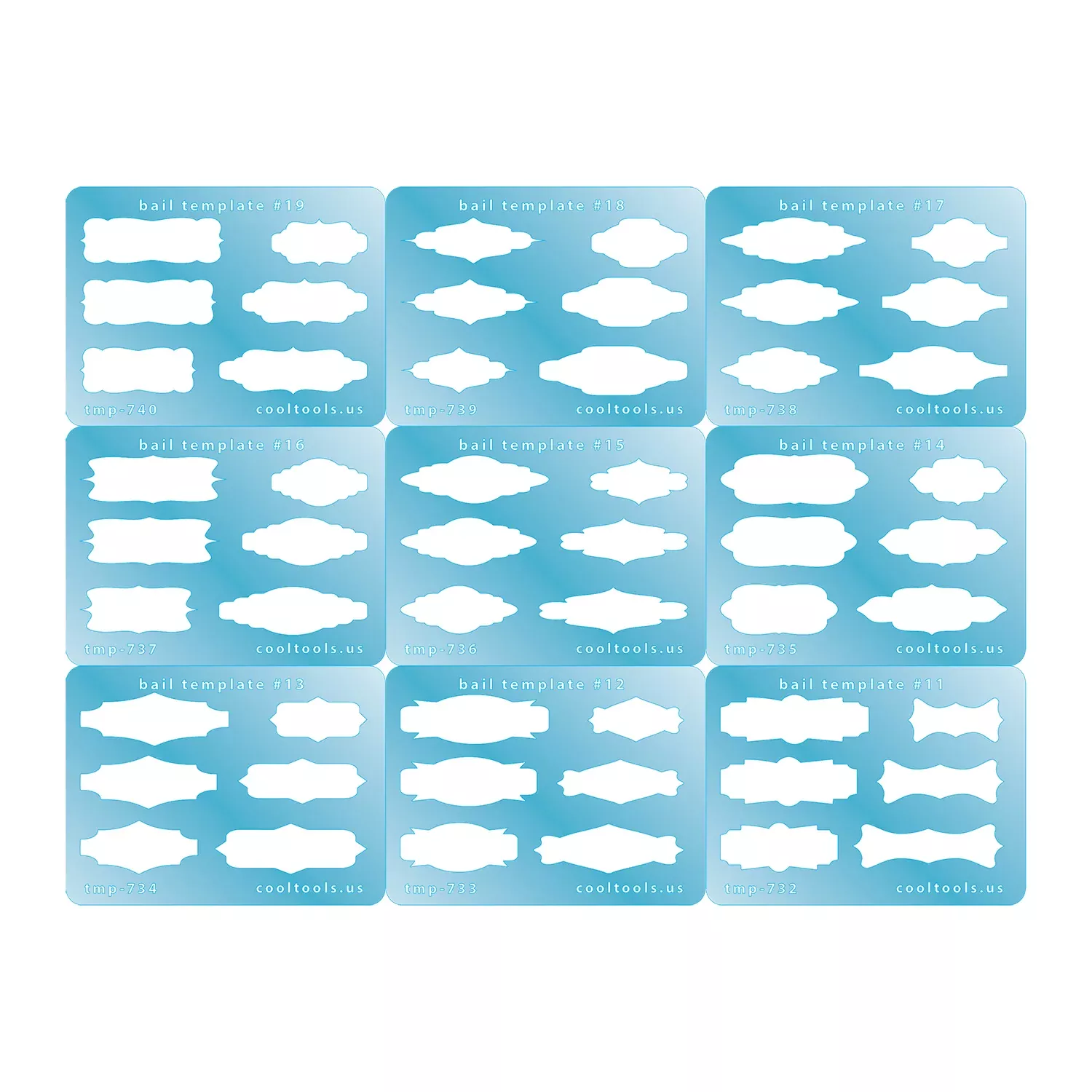 Bail Templates - Set of 9 - #11 through #19