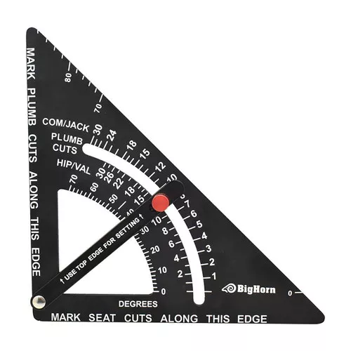 Big Horn Adjustable Carpenter Square, 7"