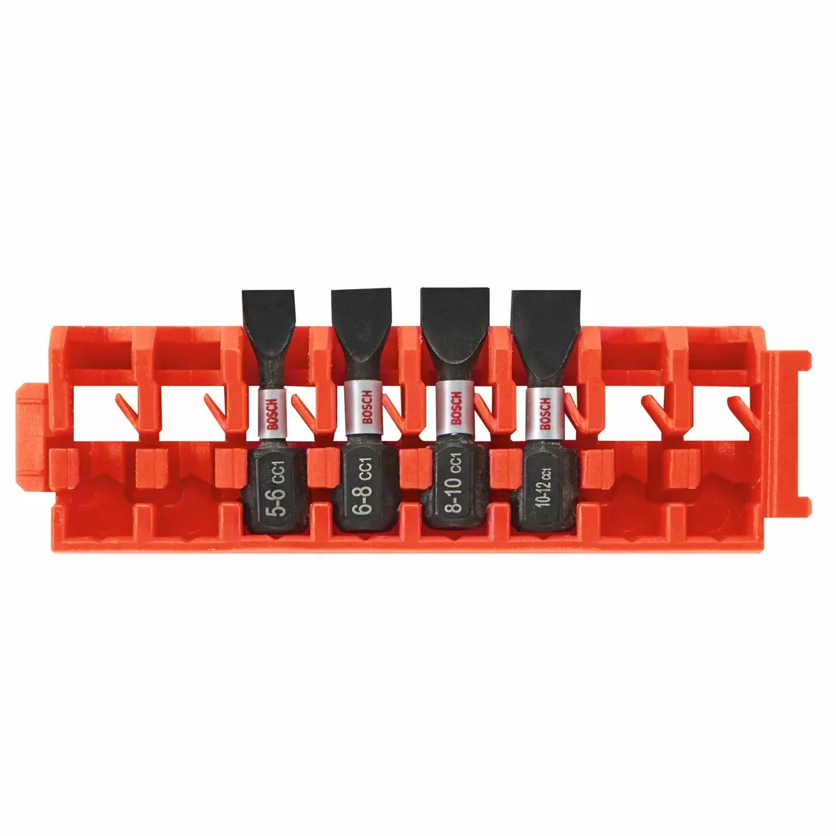BOSCH ITDSLV104C 4 pc. Driven 1 In. Impact Slotted Insert Bit Set with Clip for Custom Case System
