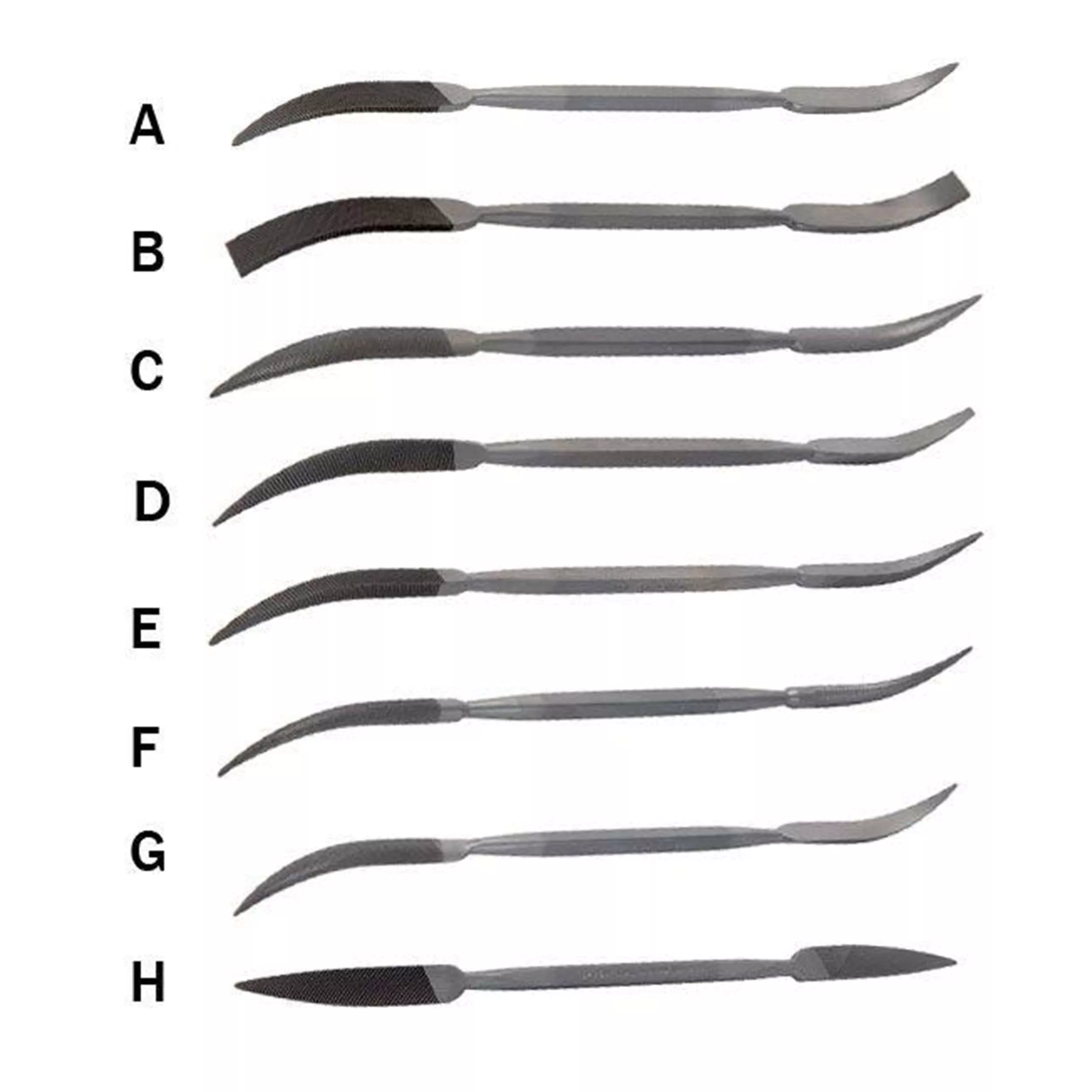 Corradi Riffler Files, Set of 8 (A-H) , (C0670001)
