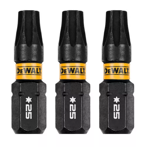 DeWalt FLEXTORQ Insert Bit, T25 x 1" Torx, 3-Pack