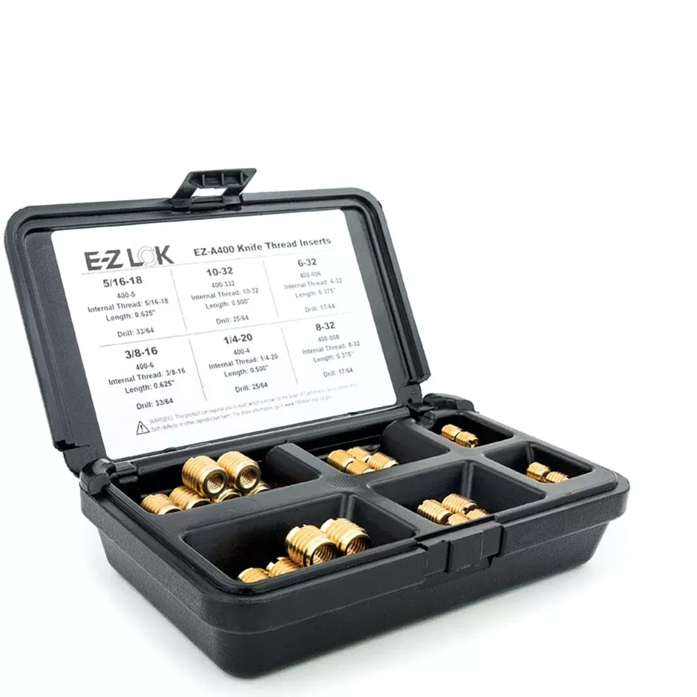 E-Z Knife Threaded Insert Assortment Kit - Brass