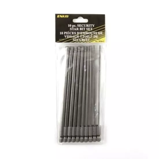 Enkay Products Tamper Proof Security Bit Set 10 Piece