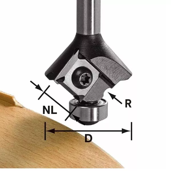 Festool Radius Router Bit - 28 mm D - 3 mm CL