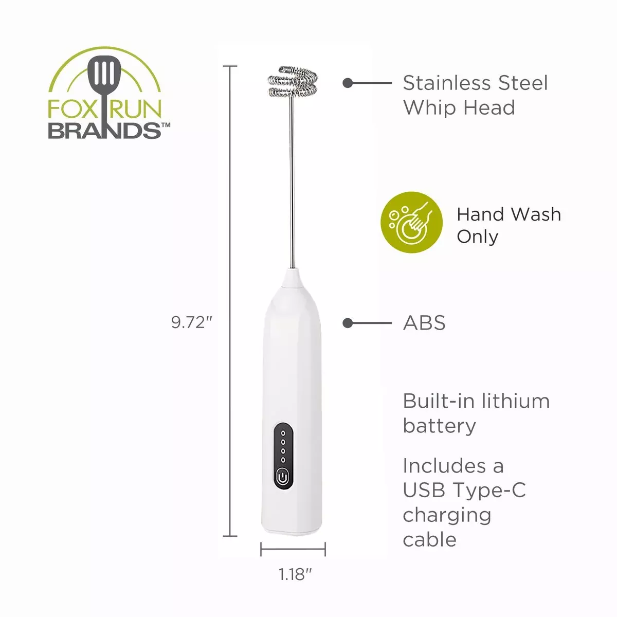 Fox Run Rechargeable Milk Frother