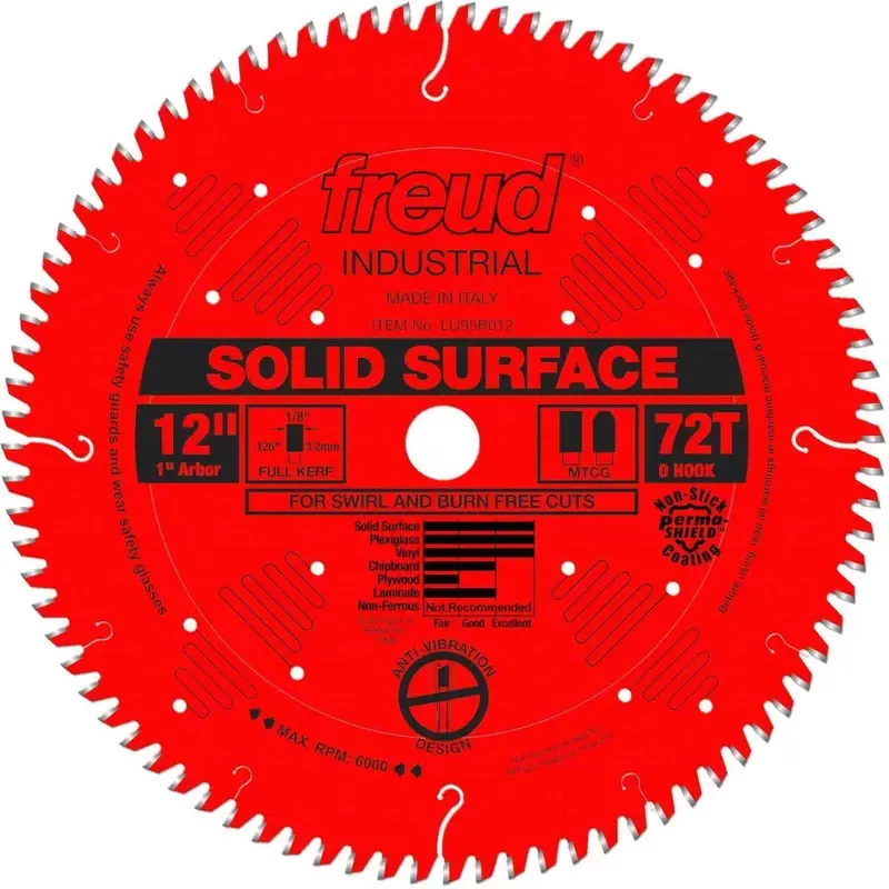 Freud LU95R012 12 in. Solid Surface Blade