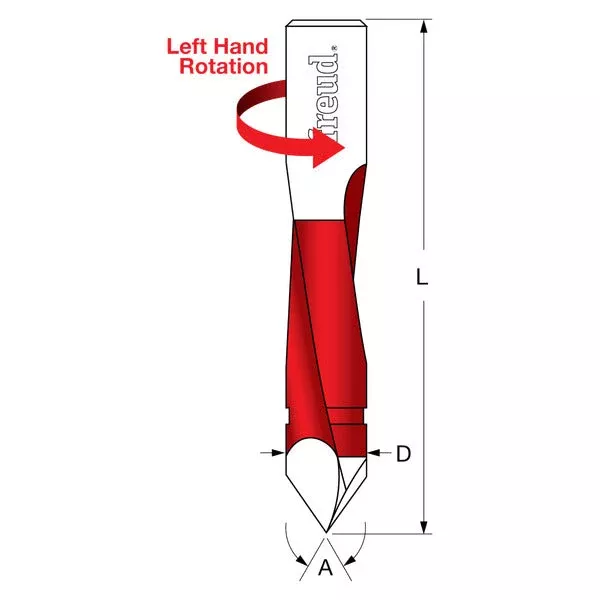 Freud TH39670L 5/32” (Dia.) Through Hole Bit