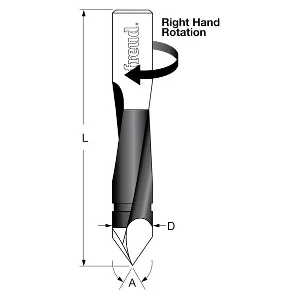 Freud TH70070R 7 mm (Dia.) Through Hole Bit