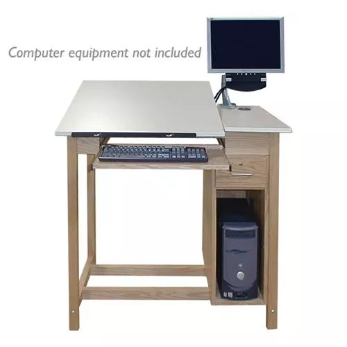 Hann CAD Drafting & Drawing Table w/CPU Cabinet & Drawer