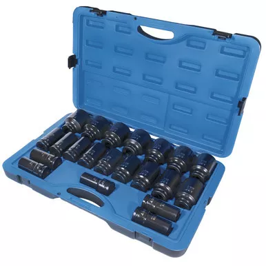 Jet 610410 - (PS2134D) 21 PC 3/4" DR Deep S.A.E. Impact Socket Set - 6 Point