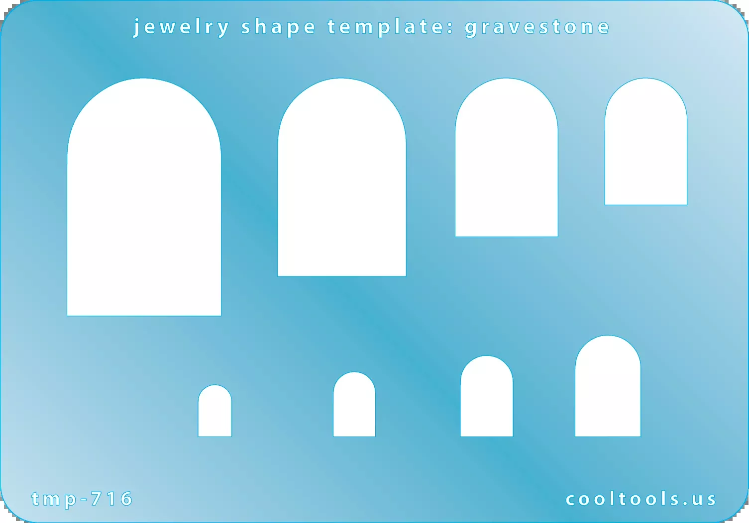 Jewelry Shape Template - Gravestone