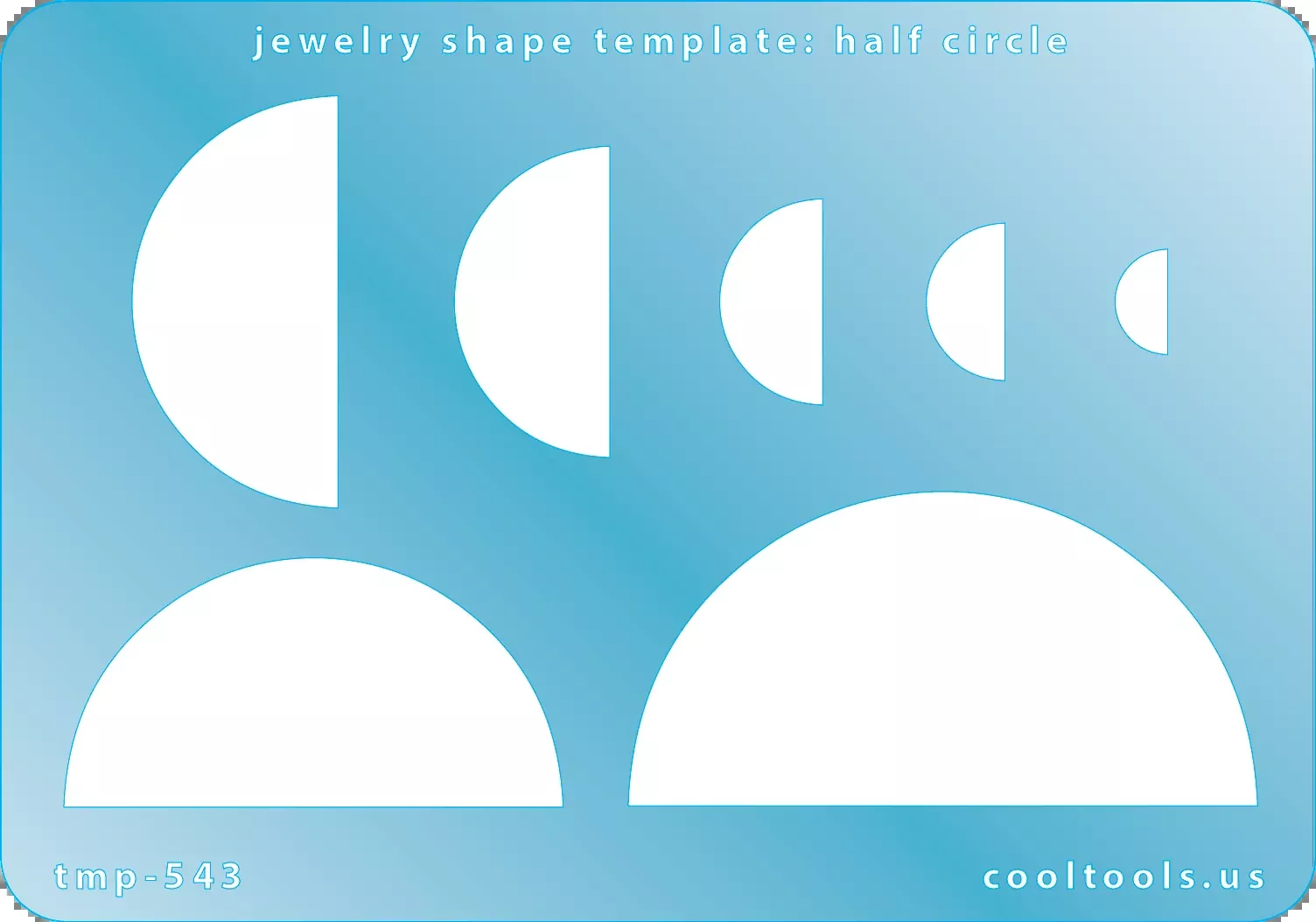 Jewelry Shape Template - Half Circle