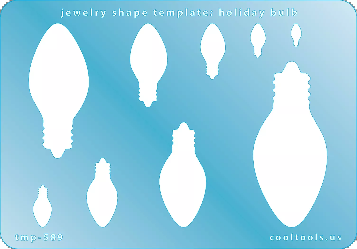 Jewelry Shape Template - Holiday Bulb