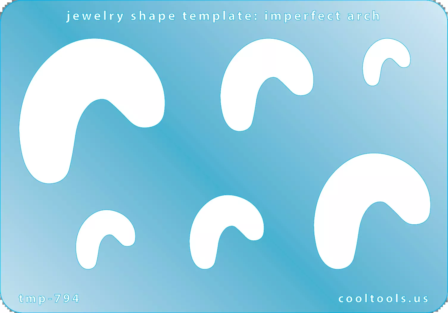 Jewelry Shape Template - Imperfect Arch