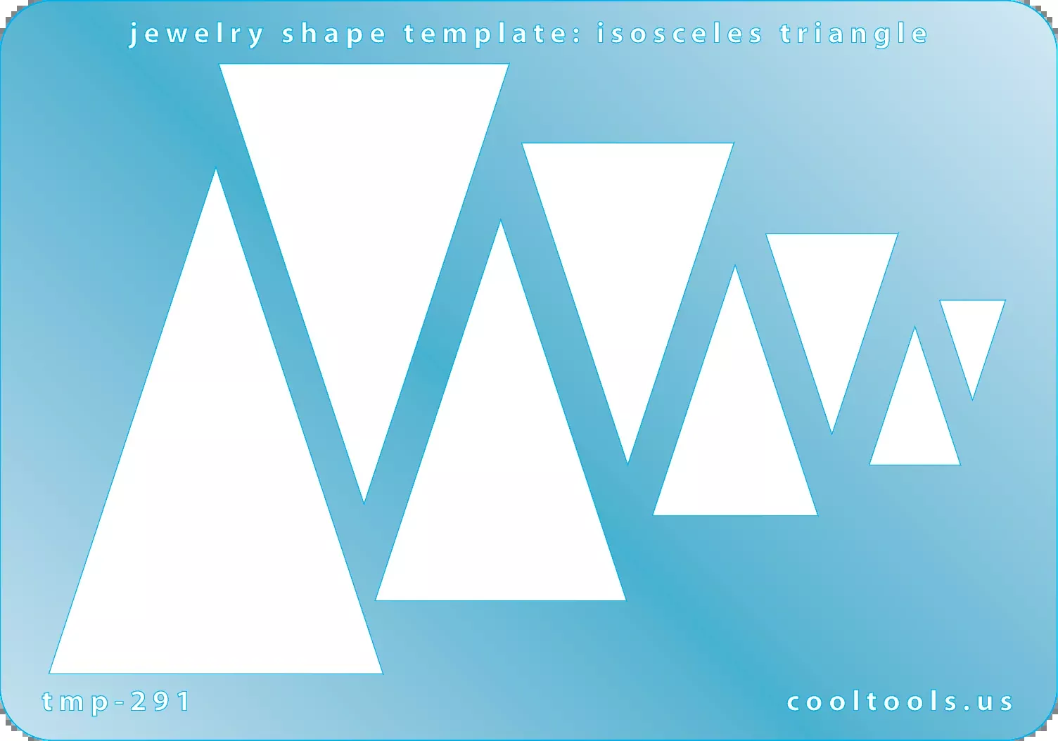 Jewelry Shape Template - Isosceles Triangle