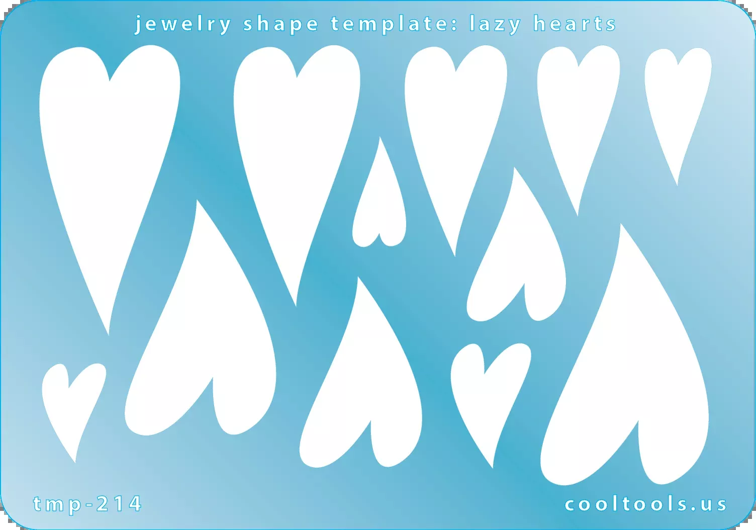 Jewelry Shape Template - Lazy Hearts