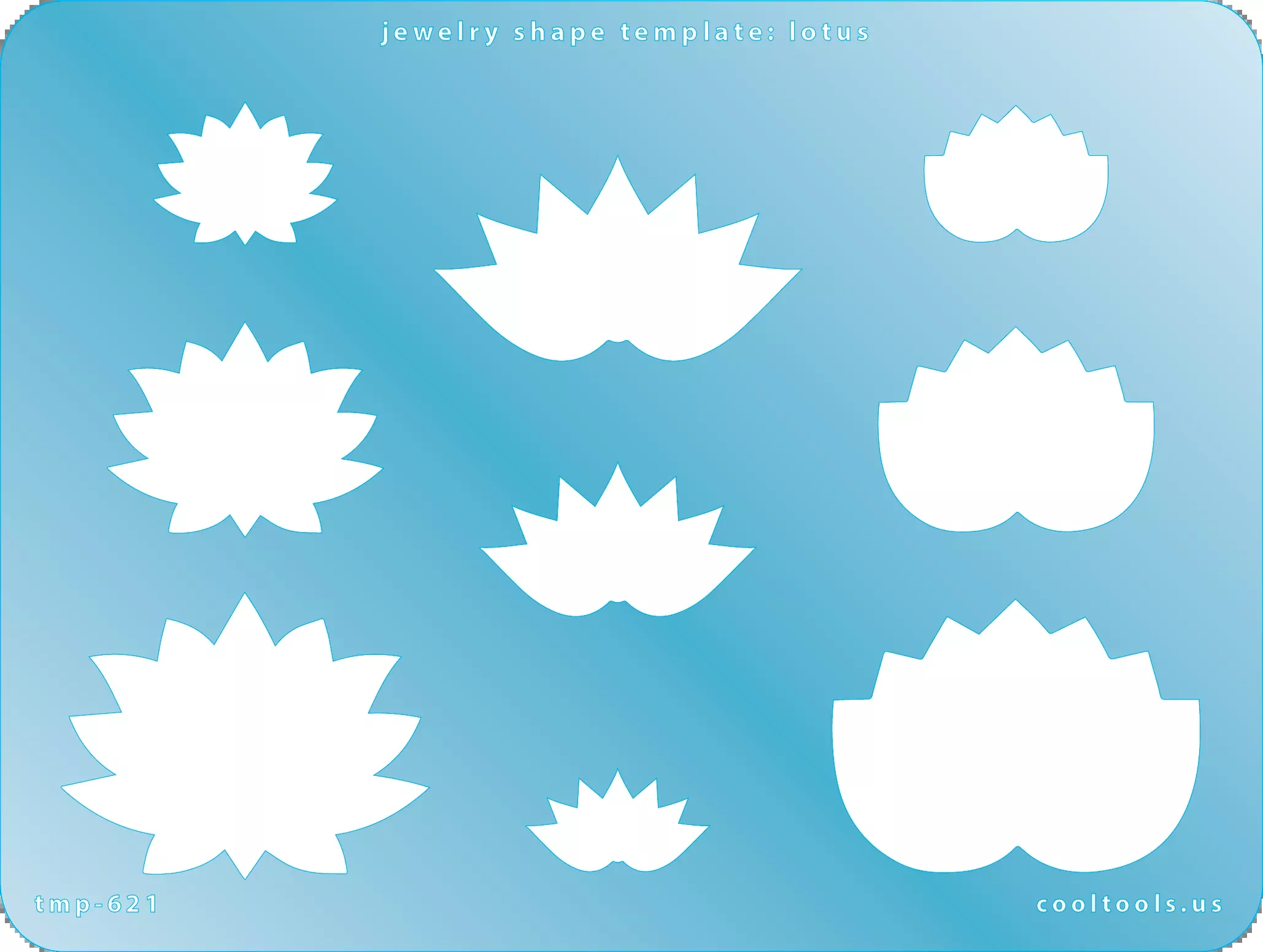 Jewelry Shape Template - Lotus