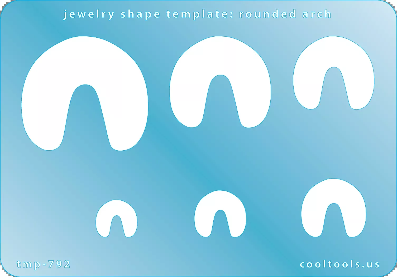 Jewelry Shape Template - Rounded Arch
