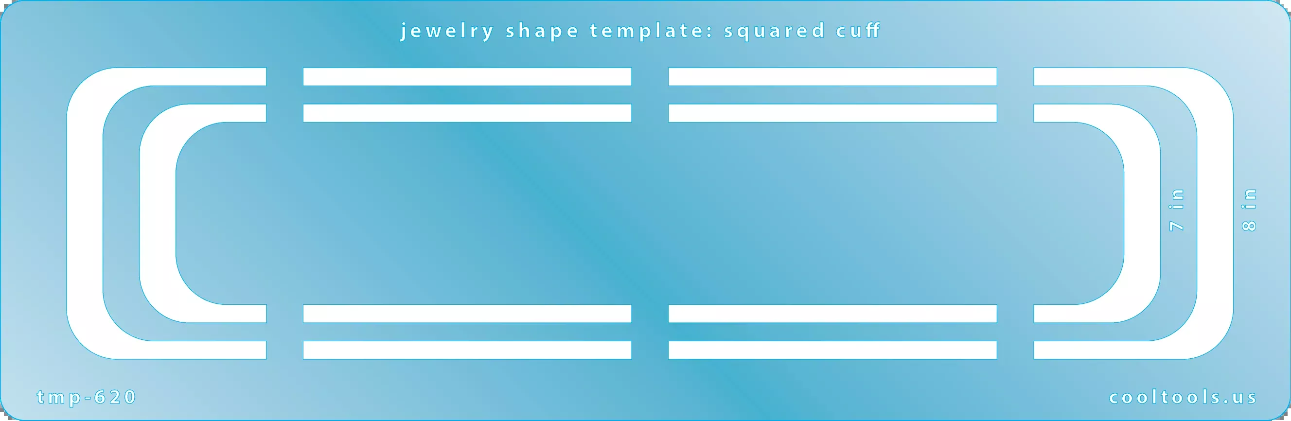 Jewelry Shape Template - Squared Cuff