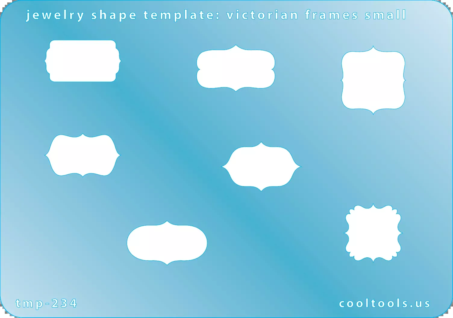 Jewelry Shape Template - Victorian Frames Small