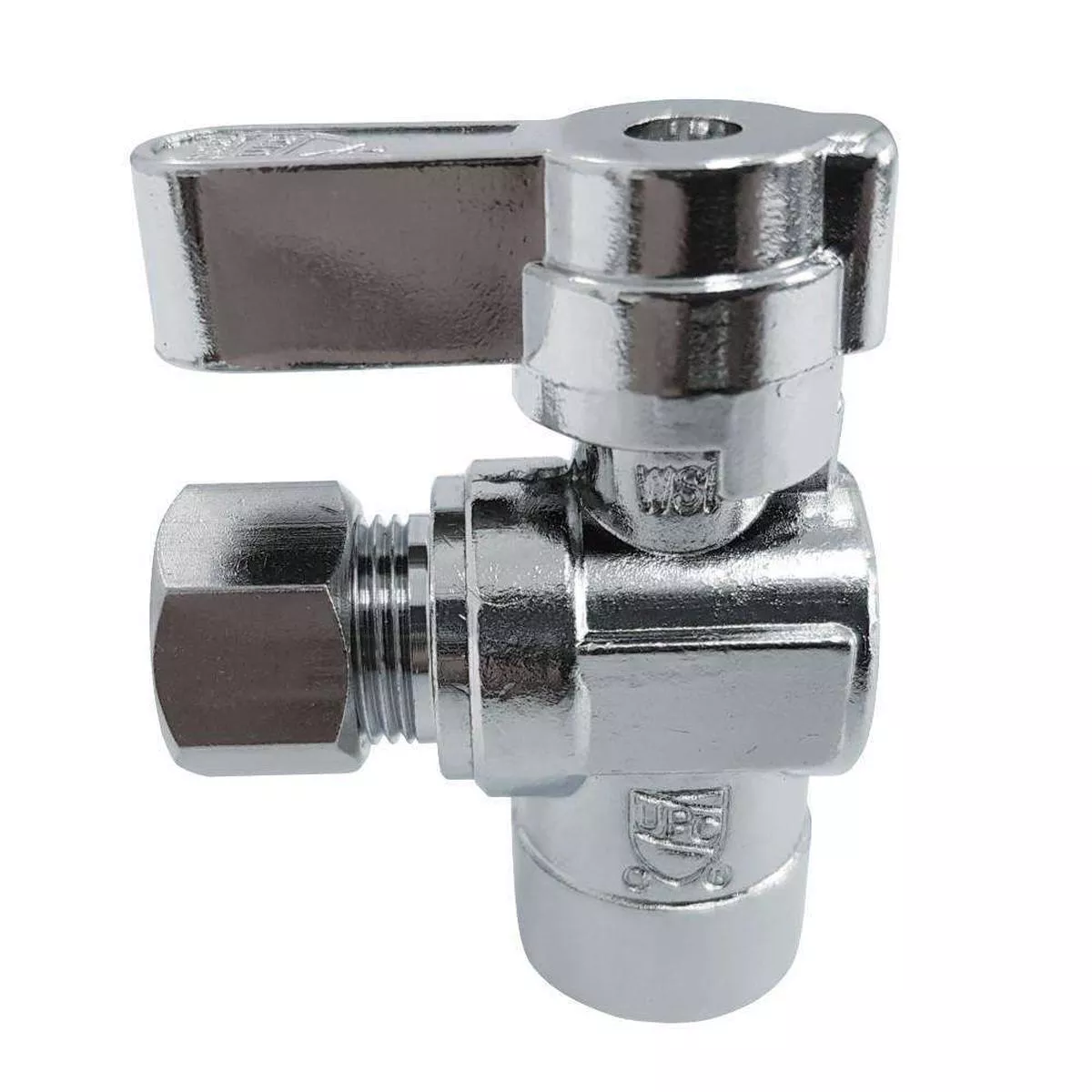Kingston Brass KF4320 1/2" Sweat x 3/8" OD Comp Angle Stop Valve, Polished Chrome