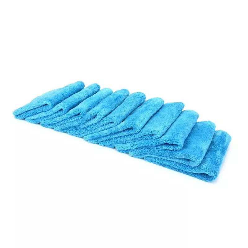 [Korean Plush 550] Edgeless Detailing Towels (16 in. x 16 in. 550 gsm) 10 pack Blue