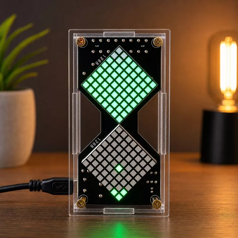 LED Sandglass Timer Kit Green