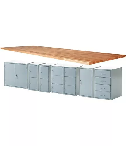 Midwest General Utility Bench Unit, 2-1/4" Maple Top