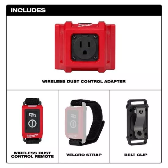Milwaukee 0950-20 Wireless Dust Control Adapter & Remote Kit
