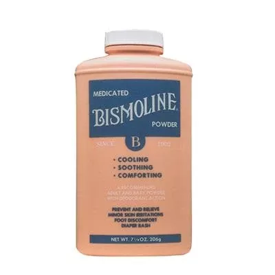 Original Bismoline Medicated Powder, 7.25 ounce bottle