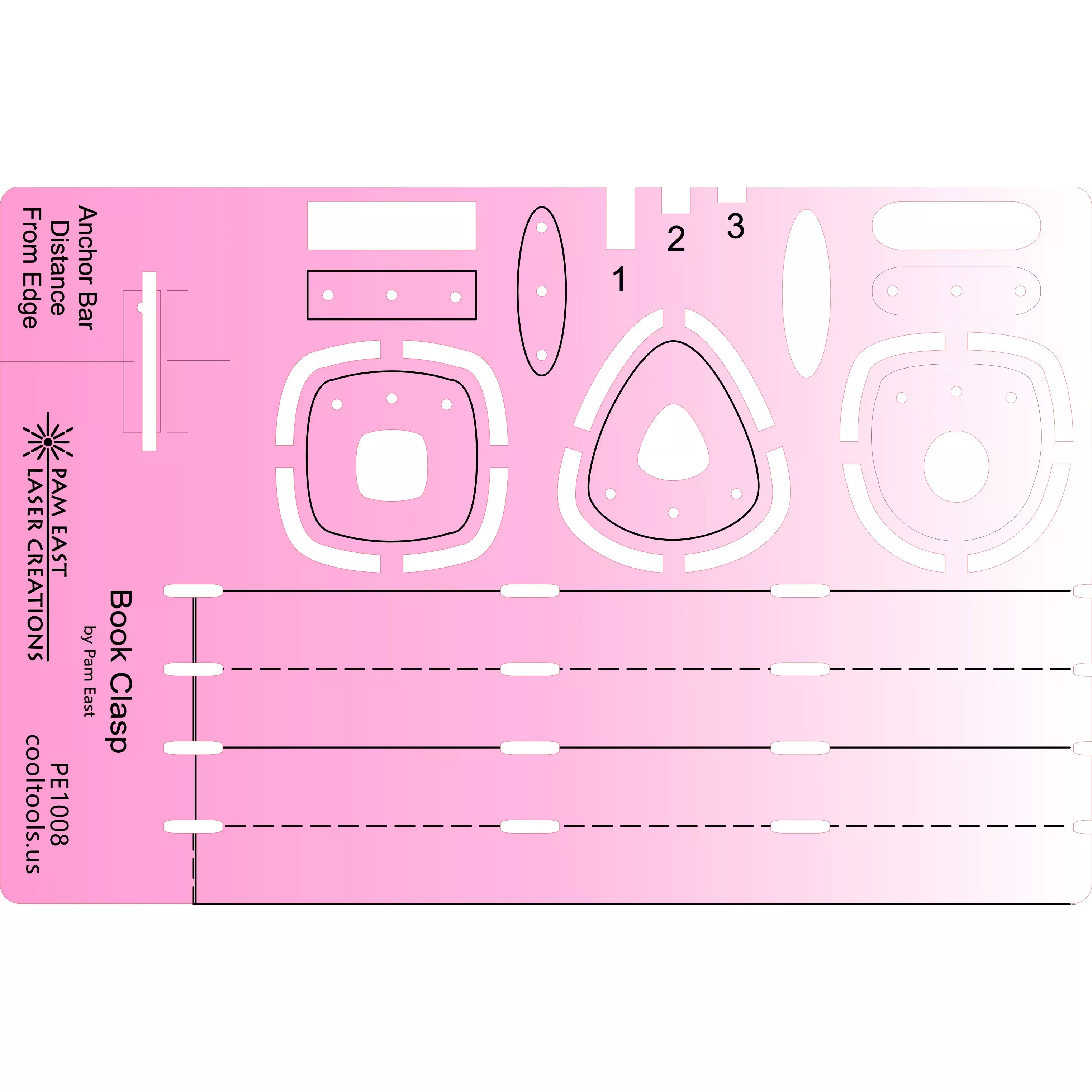 Pam East Template - Book Clasp - Craftcast Project Template