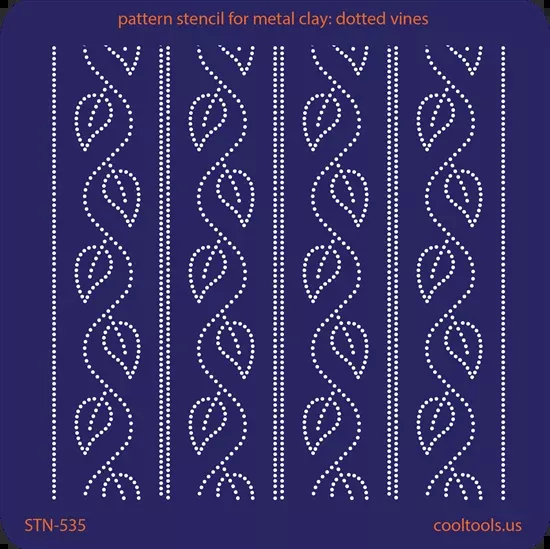 Pattern Stencil for Enameling - Dotted Vines