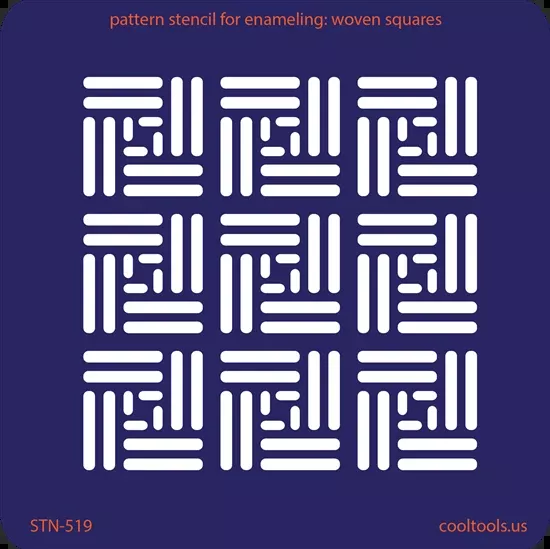 Pattern Stencil for Enameling - Woven Squares