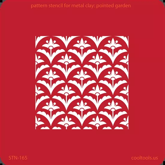 Pattern Stencil for Metal Clay - Pointed Garden