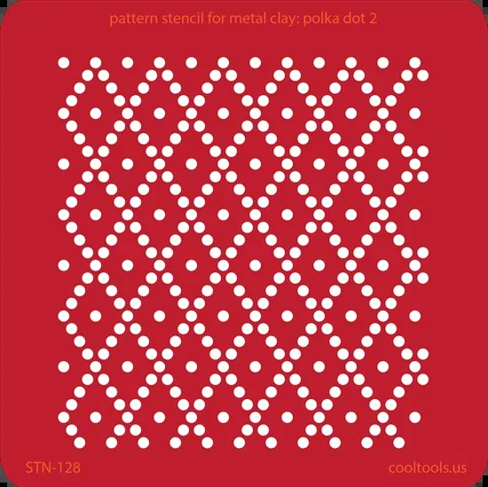 Pattern Stencil for Metal Clay - Polka Dot 2