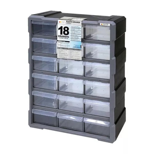 Quantum Plastic Drawer Cabinet, 18 Drawer