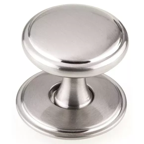 Round Tapered Base Transitional Knob with Removable Backplate - 1-9/16