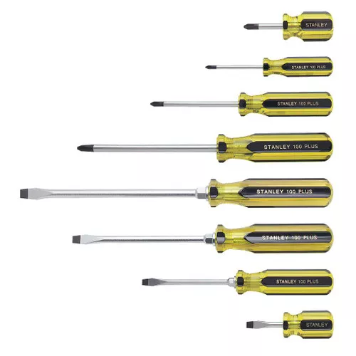 Stanley 100 Plus Combination Screwdriver Set, 8-Piece