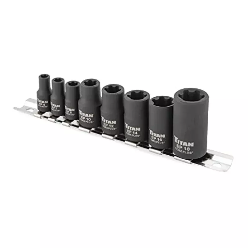Titan 17418 8-Piece External Tors Plus Socket Set