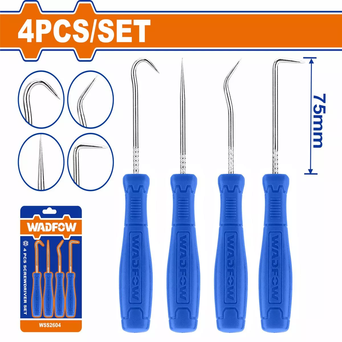 WADFOW 4Pcs Pick and Hook Set - WSS2604
