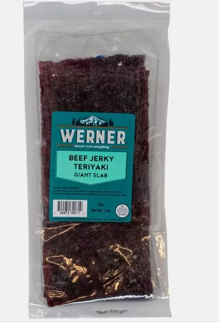 Werner Jerky 10 Count Teriyaki Giant Slab