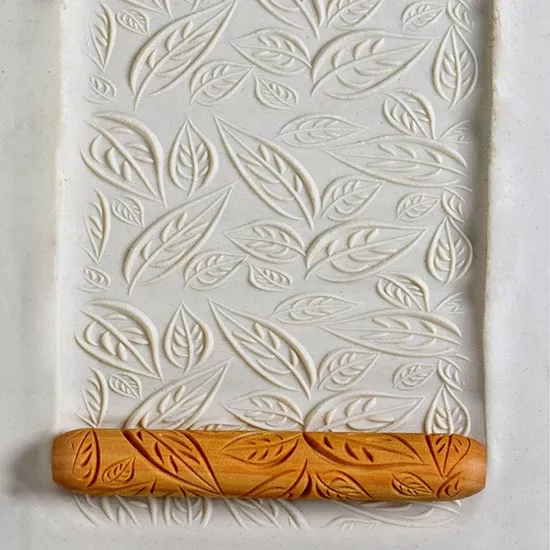 Wooden Hand Roller - Leaves