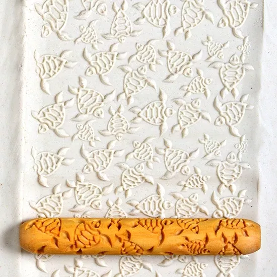 Wooden Hand Roller - Sea Turtles